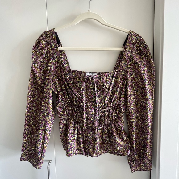 Jcrew Cinched-waist organic cotton top in Liberty® Busy Izzy - Picture 1 of 2